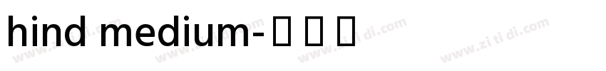 hind medium字体转换